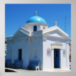 Mykonos, Greece, Greek islands, Church Poster
