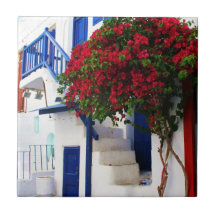 Mykonos, Greece, Greek islands Tile