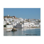 mykonos, greece, postcard, europe