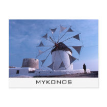 Mykonos windmill Postcard