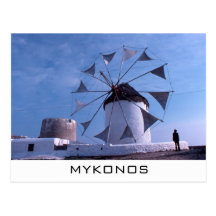 Mykonos windmill Postcard