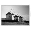 Mykonos Windmills (BandW) cards by richardmadgin Mykonos Windmills (BandW) cards