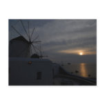 Mykonos windmills post card
