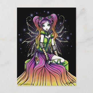 Myra Celestial Rainbow Fairy Art Postcard postcard