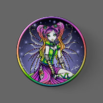 Myra Celestial Rainbow Fairy Button by mykajelina Myra Celestial Rainbow Fairy Button