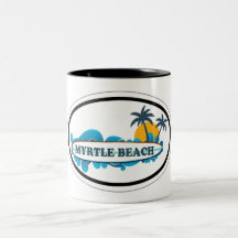 Myrtle Beach Oval Design. Mugs