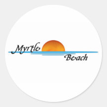 Myrtle Beach Round Stickers