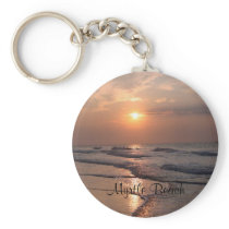 Myrtle Beach SC Sunrise Over Ocean Key Chain