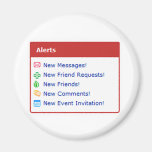Myspace alerts online funny parody magnets