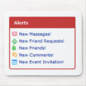 Myspace alerts online funny parody mousepad