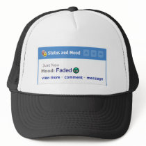 Myspace mood FADED funny online parody hats by dustyvinyldesign Myspace mood FADED funny online parody hats
