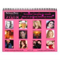 MYSPACE MUSIC CALENDAR 2008 (PINK BACKGROUND)