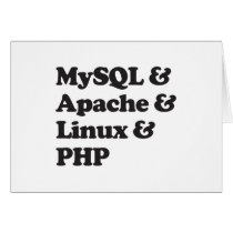 Mysql Apache Linux PHP Greeting Card