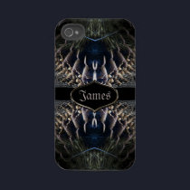 Mysterica Fractal Art Custom Name iPhone 4 Case casemate cases