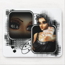 Mysterious Diamond Girl - Mouse Pad mousepads