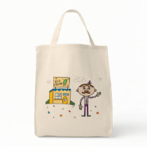Mysterious Ice Cream Shop - Grocery Tote bags by andymcnally Mysterious Ice Cream Shop - Grocery Tote bags