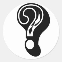 mystery box company question mark round stickers
