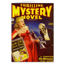 Mystery Magazine cover w/ Tuxedo Corpse Greeting Cards