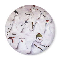 Mystery Revealed at Snowman Hill Refrigerator Magnet