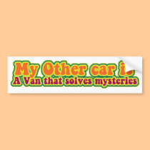 Mystery solving van! bumper stickers