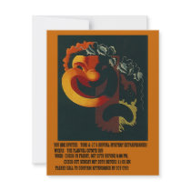 MYSTERY THEATER PLAY COMEDY TRAGEDY INVITATION