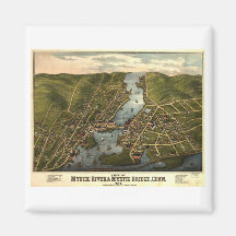 Mystic Connecticut in 1879 Magnets