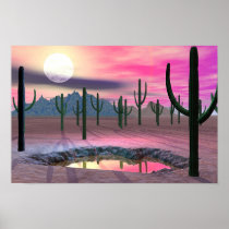 Mystic Desert Night Posters