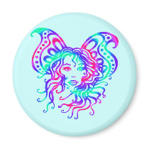 Mystic Fairy-4 magnets by BambiW Mystic Fairy-4 magnets