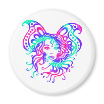 Mystic Fairy-4 magnets by BambiW Mystic Fairy-4 magnets