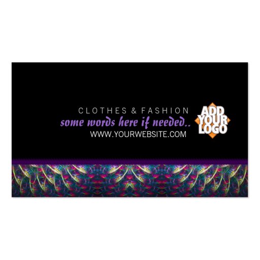 Mystic Fashion Business Card (back side)