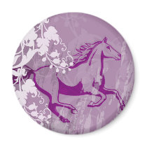 Mystic Garden Horse (Lt. Purple) magnets