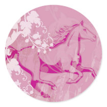 Mystic Garden Horse Round Sticker