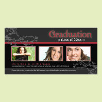 Mystic Goth Graduation Announcement (red) photo cards