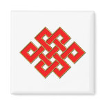 Mystic Knot - Red & Gold 1 Refrigerator Magnets