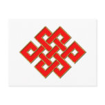 Mystic Knot - Red & Gold 1 Postcards