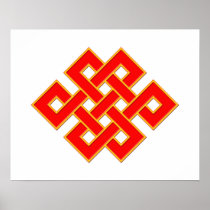 Mystic Knot - Red & Yellow Posters