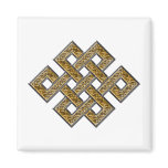 Mystic Knot - Silver & Gold 2 Refrigerator Magnet