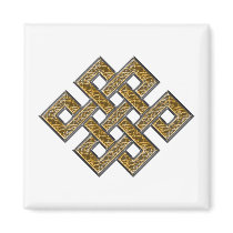 Mystic Knot - Silver & Gold 2 Refrigerator Magnet