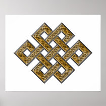 Mystic Knot - Silver & Gold 2 Print
