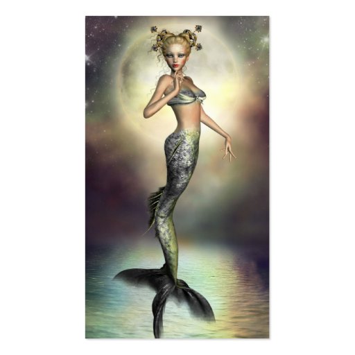 Mystic Moon Mermaid Business Card (back side)