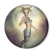 Mystic Moon Mermaid Fridge Magnets