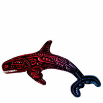 Mystic Native American ORCA WHALE Sculpted Magnet Acrylic Cut Outs