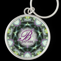 Mystic Nature Geometry Monogram Keychain