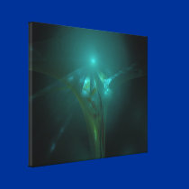 Mystic object shining in darkness canvas prints