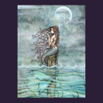 Mystic Pearl Mermaid Fantasy Art Poster Print posters