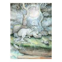 Mystic Unicorn Full Moon Poster Print by robmolily Mystic Unicorn Full Moon Poster Print