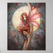 Mystical Autumn Fairy Poster