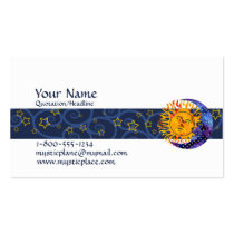 sun, moon, stars, swirls, mystic, fantasy, sky, zodiac, spiritual, heaven, clouds, zodiac businesscards, best, selling, seller, best selling, creative, unique, templates, Business Card with custom graphic design