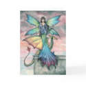 Mystical Fairy Dragon Card Notecard by robmolily Mystical Fairy Dragon Card Notecard
