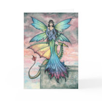 Mystical Fairy Dragon Card Notecard by robmolily Mystical Fairy Dragon Card Notecard